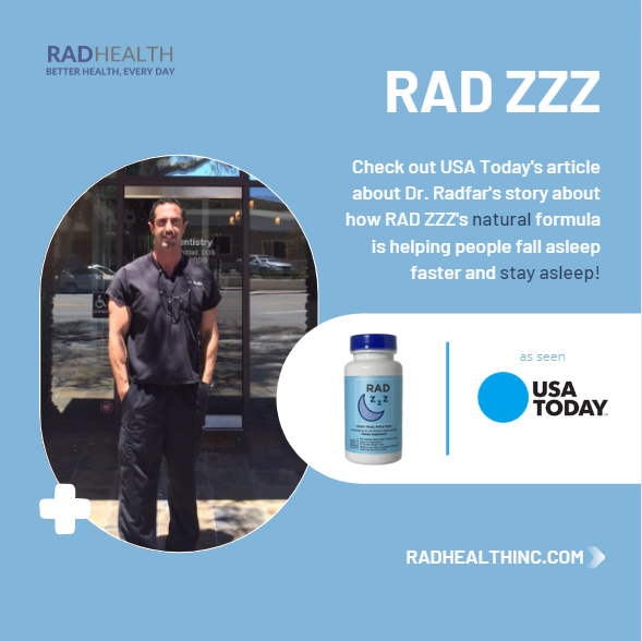 Dr. Radfar’s story and new sleep formula shared on USA Today
